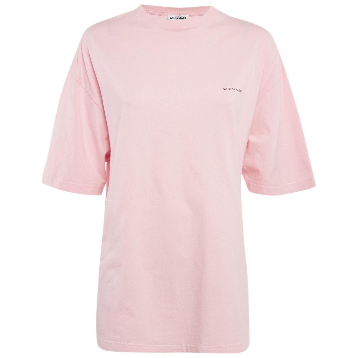 Women's Pink Logo Print Cotton Oversized T-Shirt