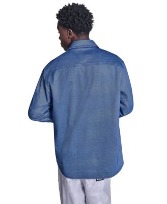 Men's Collared Jersey Denim Shirt