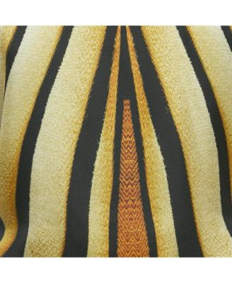 Women's Brown Animal Skin Print Silk Scarf Top