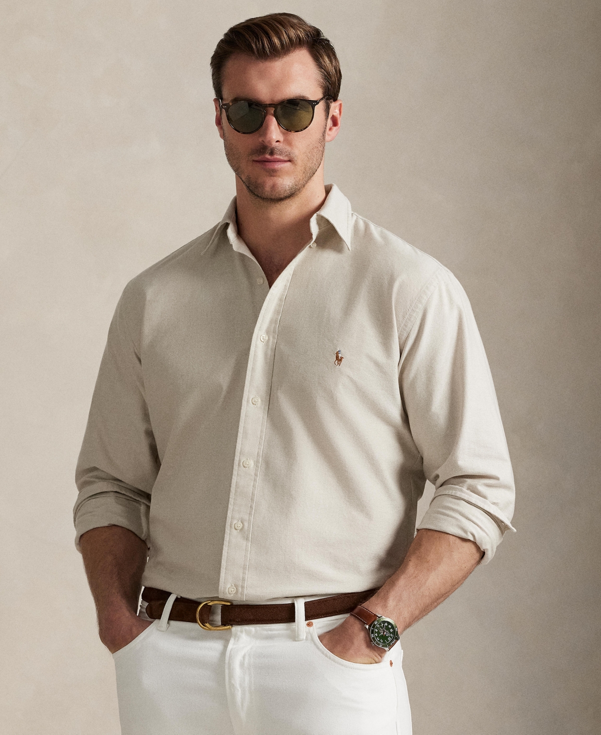 Polo Ralph Lauren Men's Big & Tall Long-Sleeve Oxford Shirt