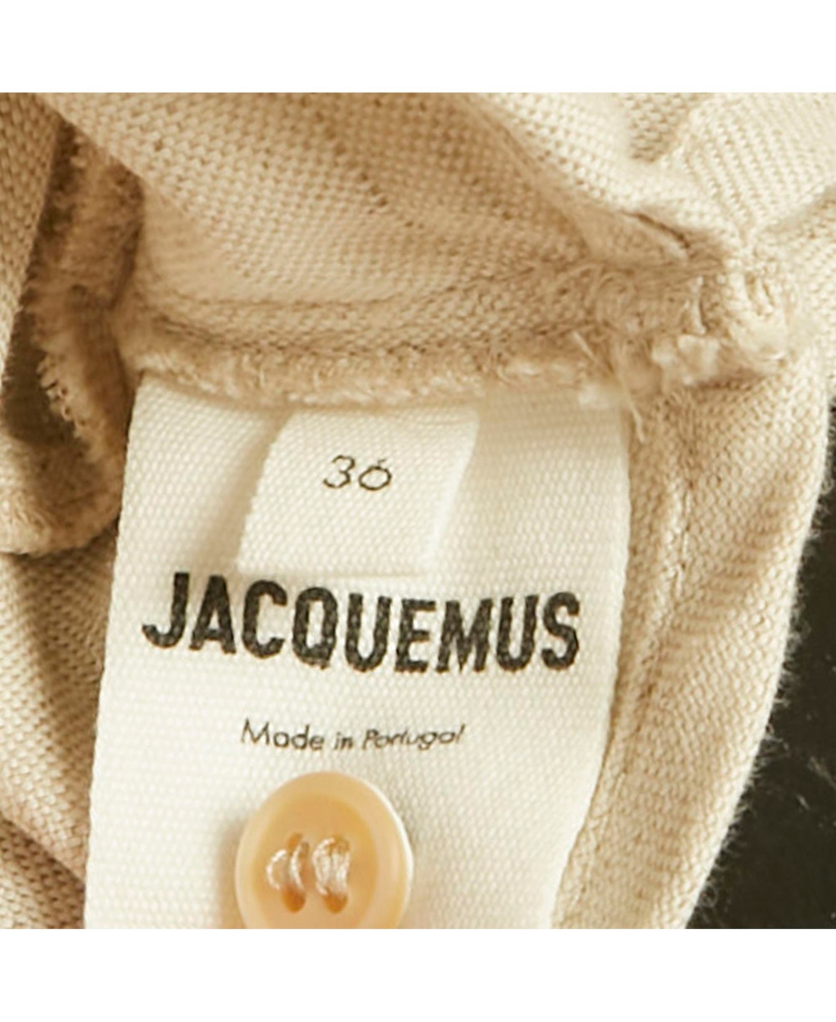 Pre-Owned Jacquemus Women's Beige Cotton Blend Crop Top