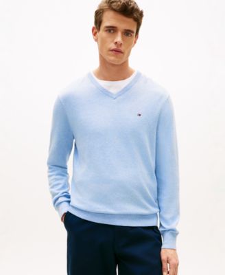 Men's Essential Solid V-Neck Sweater