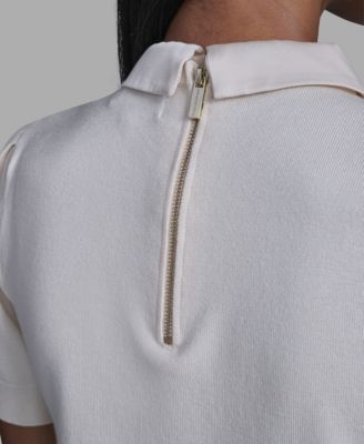 Women's Satin-Collared Sweater