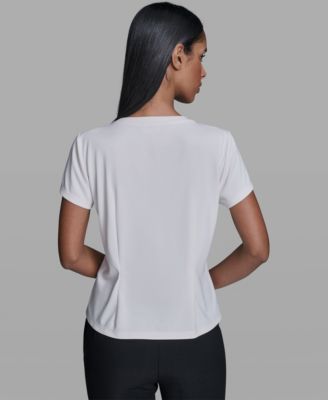 Women's Cut and Sew Crew Neck Top