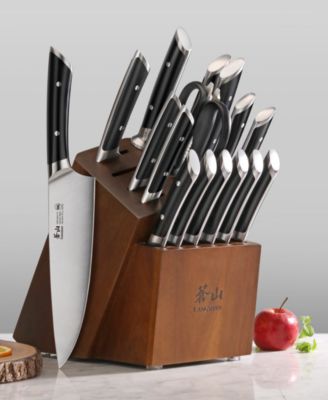 Helena Series Steel 17-Pc. Knife Block Set