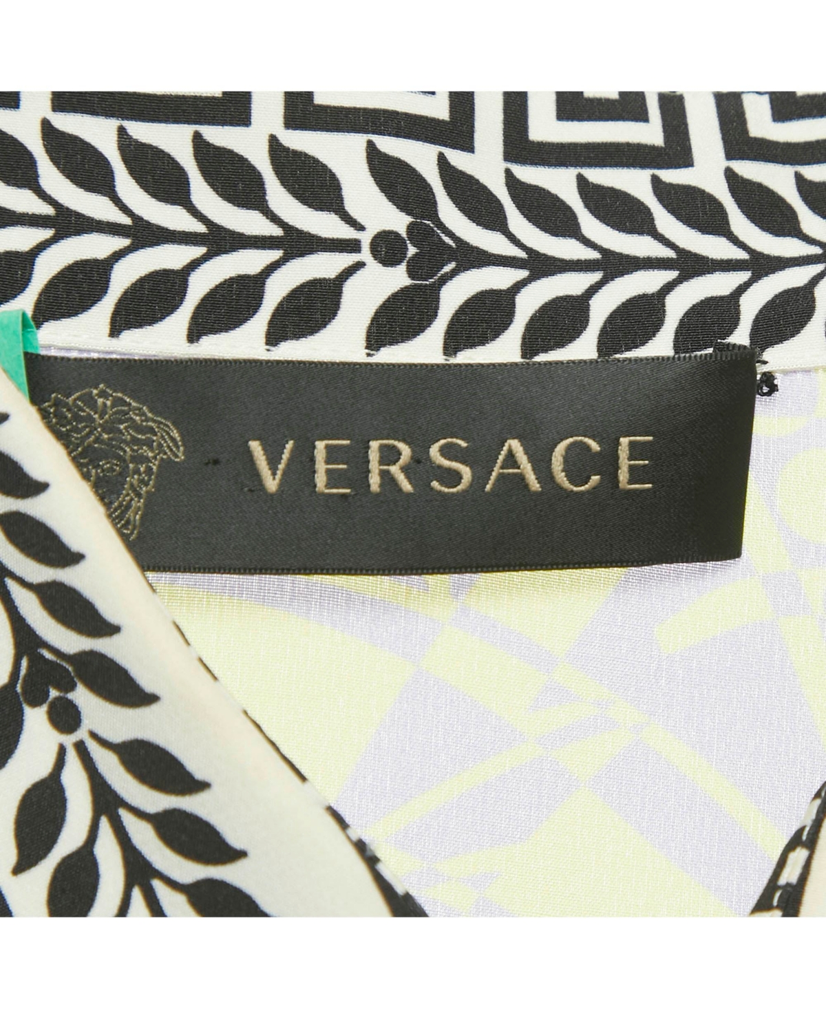 Pre-Owned Versace Women's Multicolor Printed Silk Shirt Dress