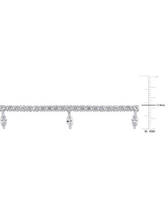 White Sapphire (11-1/2 ct. t.w.) Charm Necklace in Sterling Silver