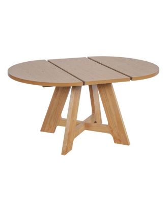 Farmhouse Extendable Round Dining Table Set for 4 with Removable Leaf and Chairs
