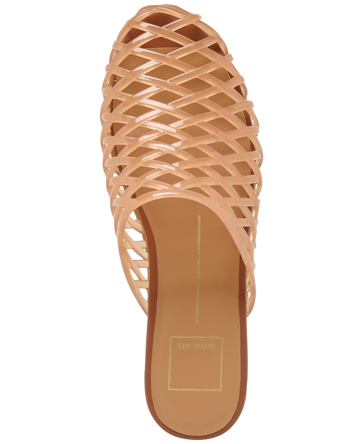 Dolce Vita Women's Ginna Caged Slip-On Jelly Mule Flats