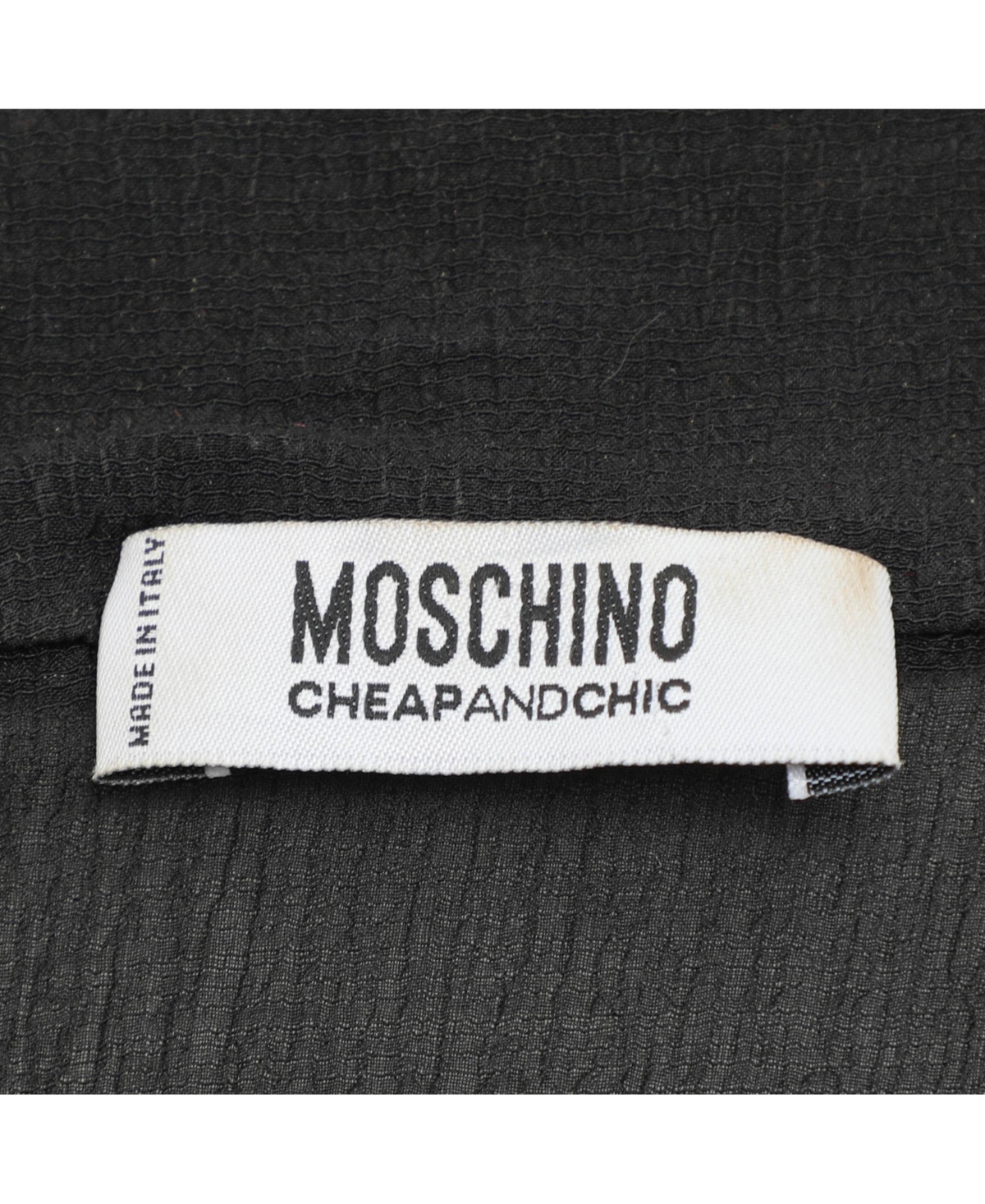 Pre-Owned Moschino Women's Cheap And Chic Black Silk Bow Top