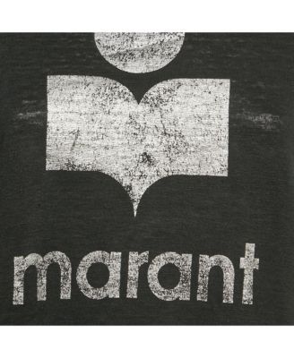 Women's Etoile Black Zewel Logo Linen T-Shirt