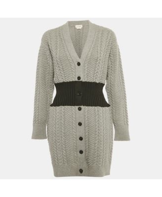 Women's Grey Cashmere Knit Mini Dress