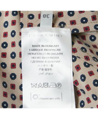 Women's Beige Geometric Print Emily Long Coat