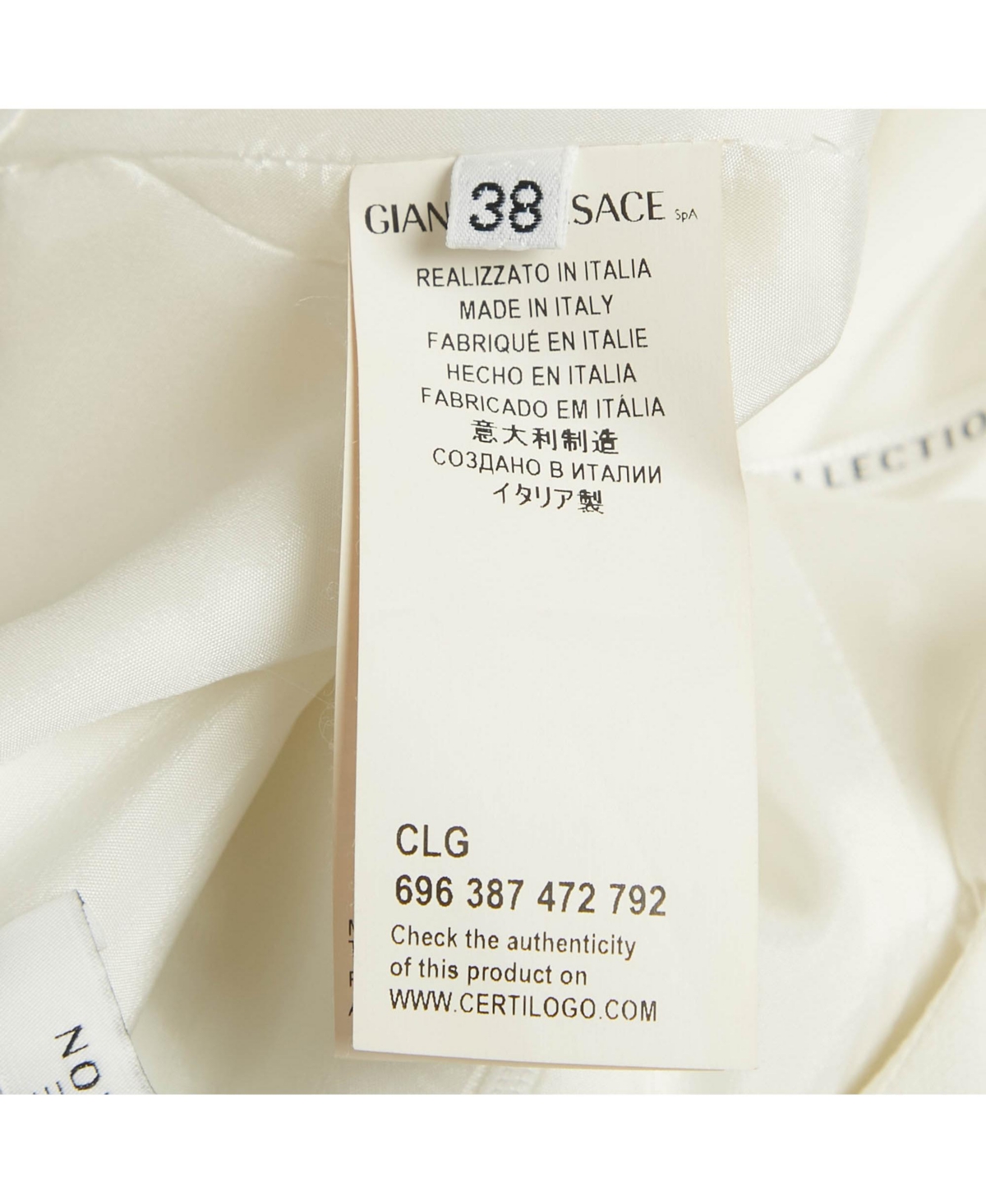 Pre-Owned Versace Women's Collection White Crepe Chain Detail Mini Dress