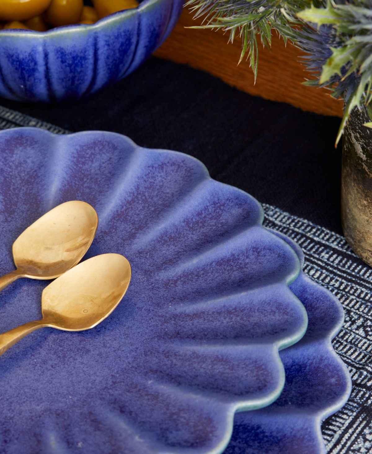 Lemieux Et Cie Dhalia 4-Pc. Dinner Plates, Service for 4