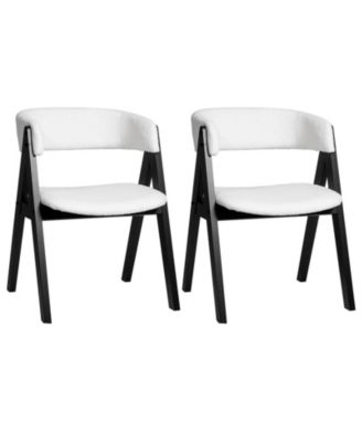 Dining Chairs Mid-Century Upholstered Kitchen Armchairs with Padded Seat