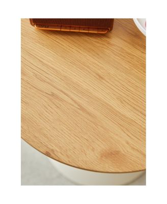 Elegant Double Cone Coffee Table Set with Wood Veneer Tops