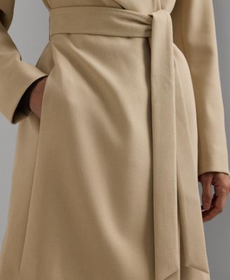 Women's Belted Wing Collar Trench Coat