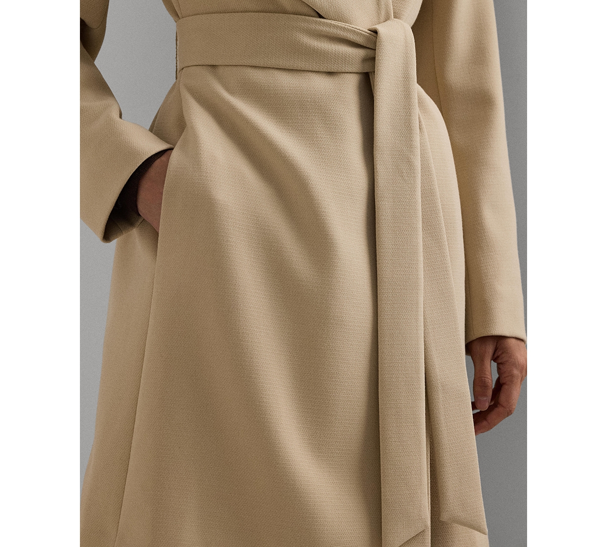 Lauren Ralph Women's Belted Wing Collar Trench Coat