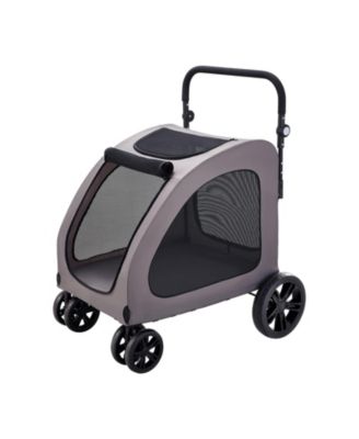4-Wheels Kitten Stroller Carrier, 160lbs Weight Capacity Portable
