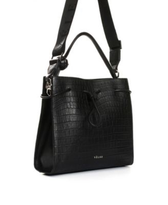 Embossed Leather Bowling Bag