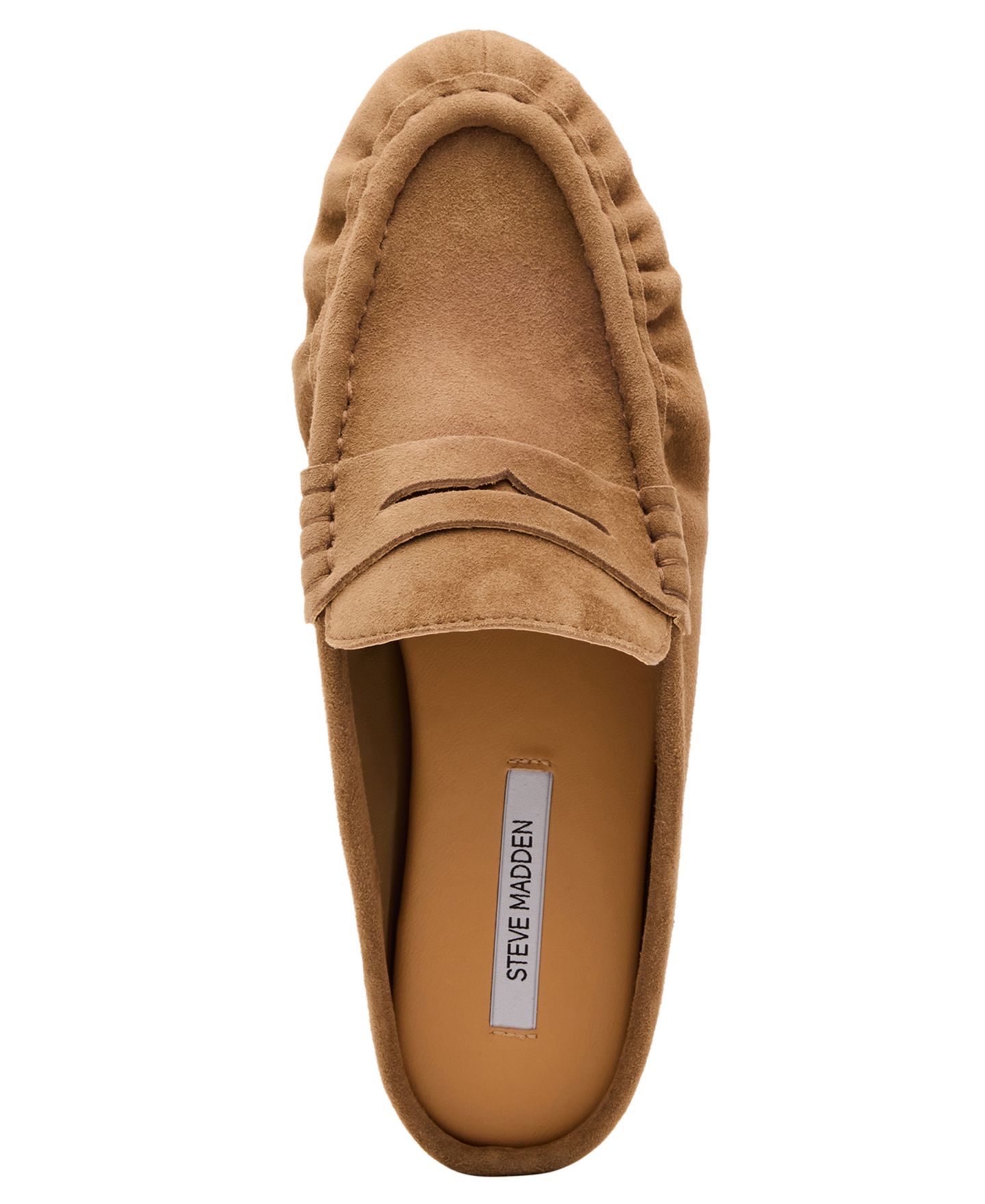 Женские лоферы-мюли Steve Madden Rafe приталенные, цвет: Серо-коричневый замшевый — фото 4