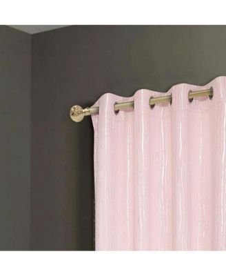 Iceland Metallic Premium Blackout Grommet Curtain Panel 54" X 84" Blush