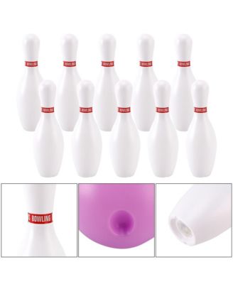 Kids Glow Bowling Set with 10 Pins & 2 Balls for Indoor/Outdoor Party Fun