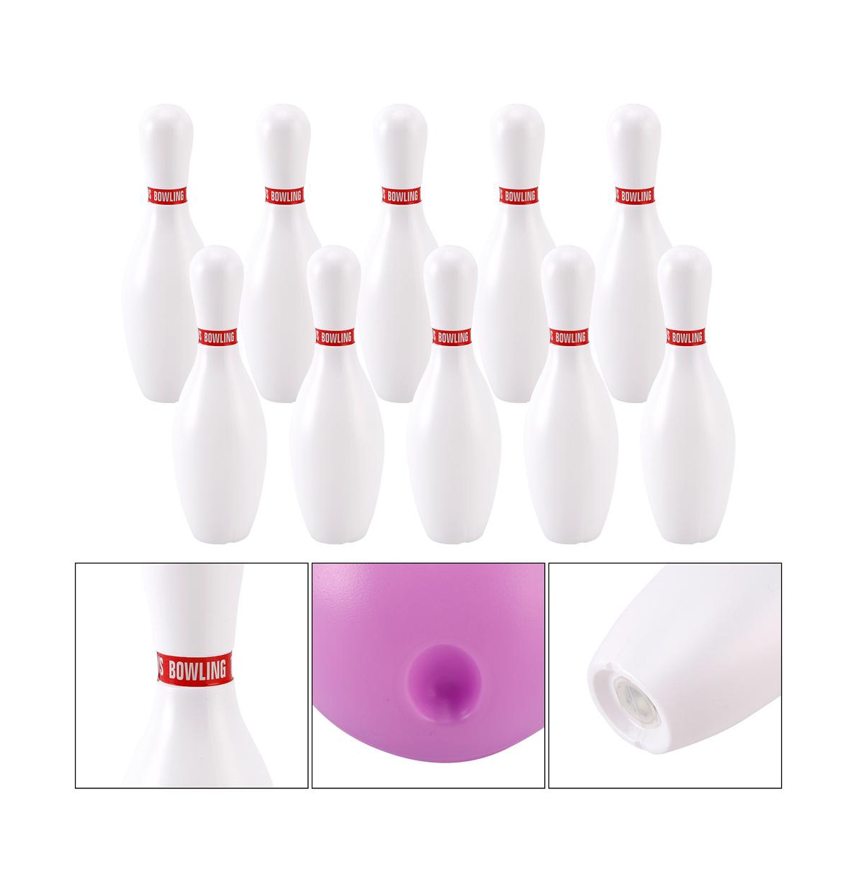 Bruce & Shark Kids Glow Bowling Set with 10 Pins & 2 Balls for Indoor/Outdoor Party Fun