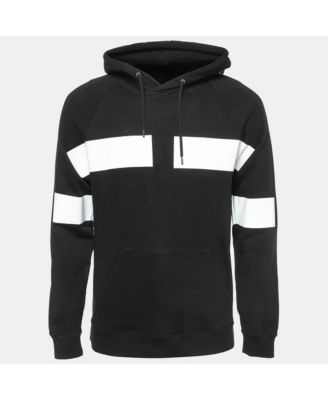 Men's Black Logo Print Cotton Hooded Sweatshirt
