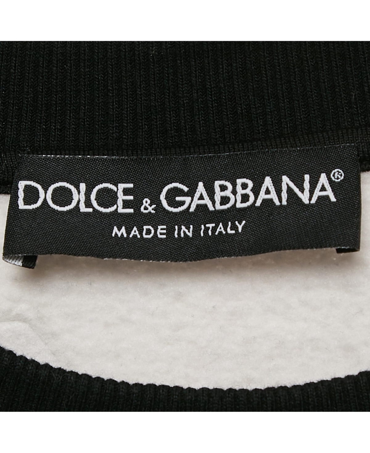 Pre-Owned Dolce & Gabbana Men's Grey James Dean Print Cotton Applique Detail Sweatshirt