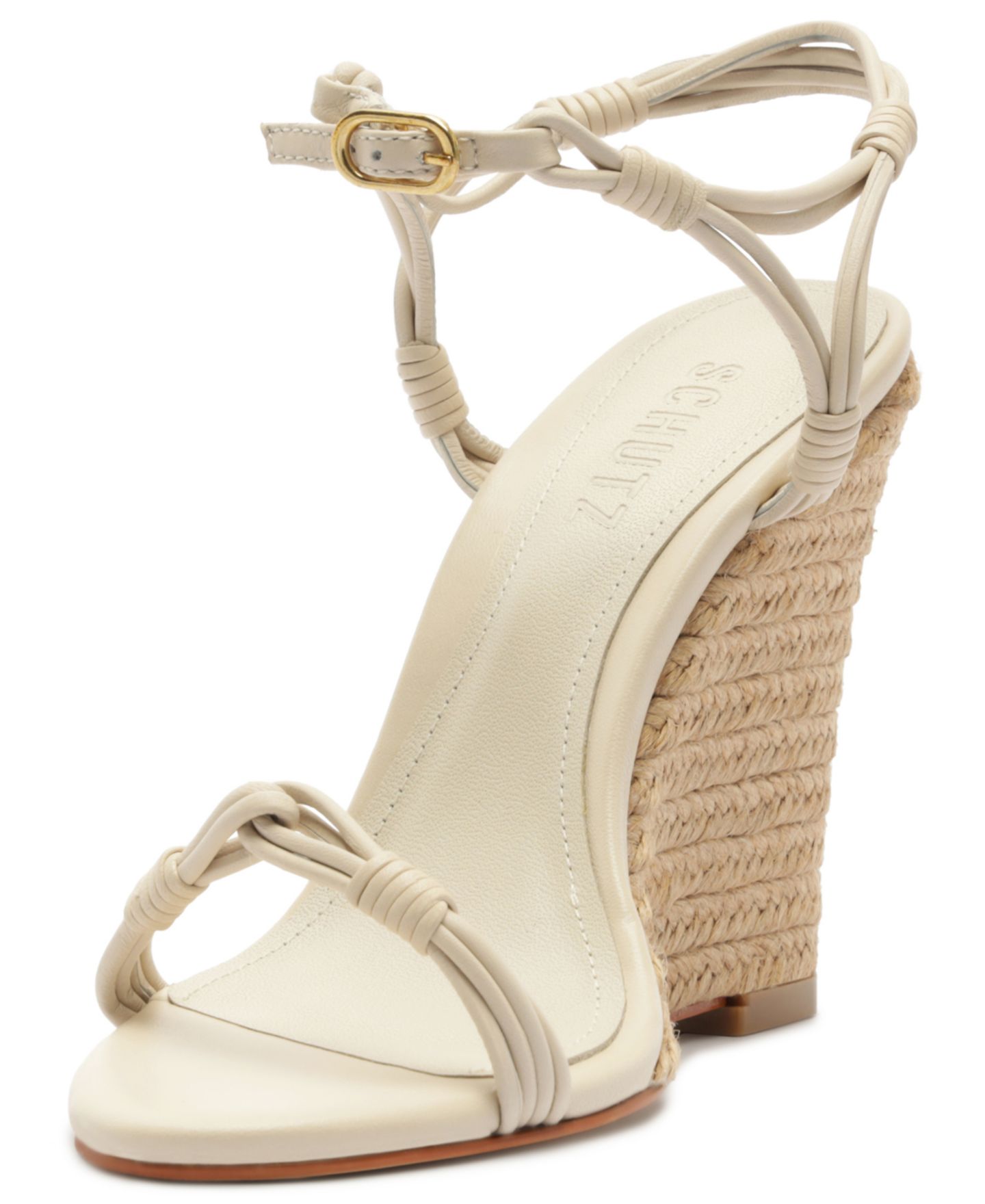 Женские сандалии Schutz Nara Round Toe Wedge, цвет: Белый — фото 8