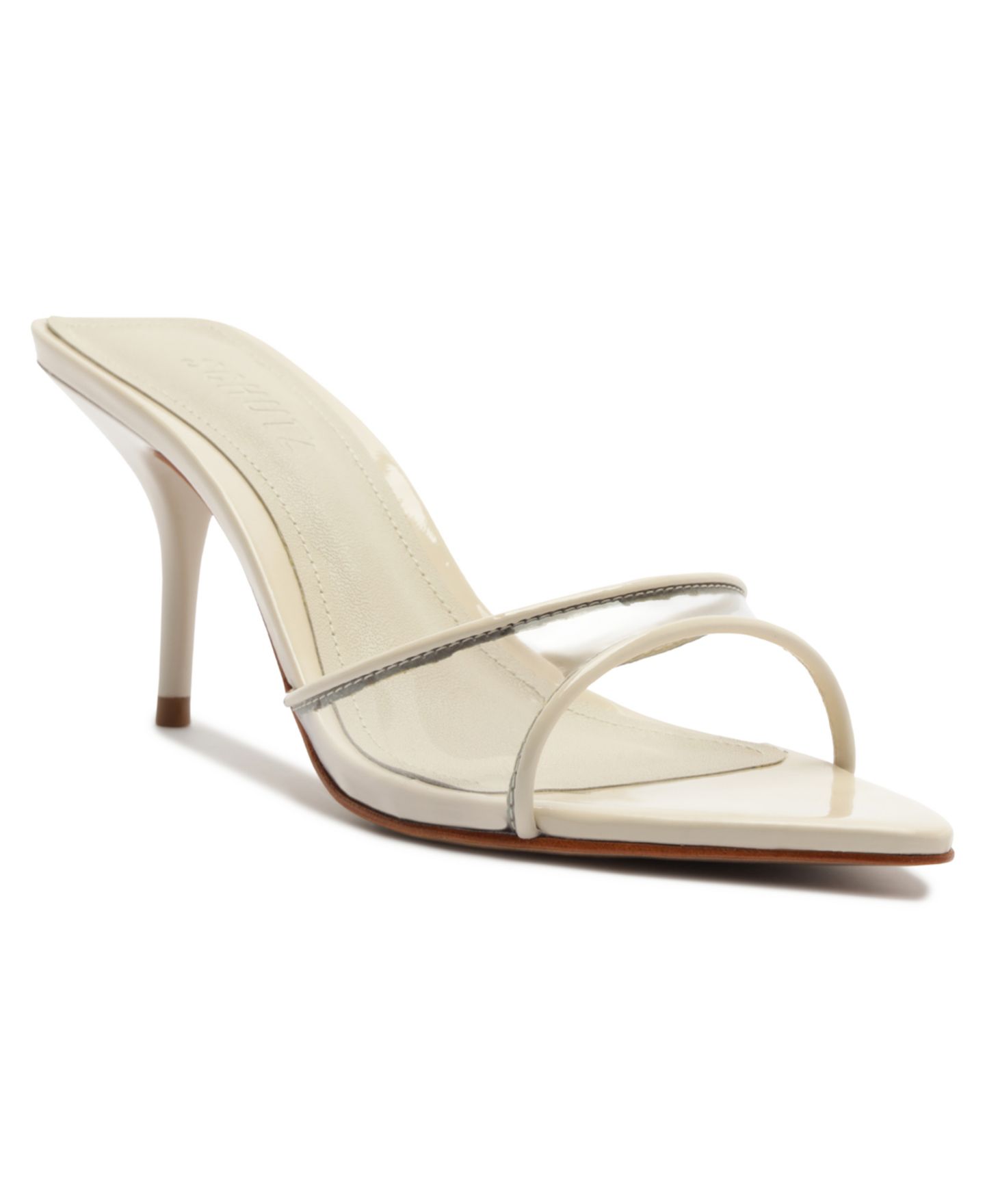 Женские сандалии Schutz Elodie Vinyl Slip-On Dress Sandals, цвет: Белый — фото 1