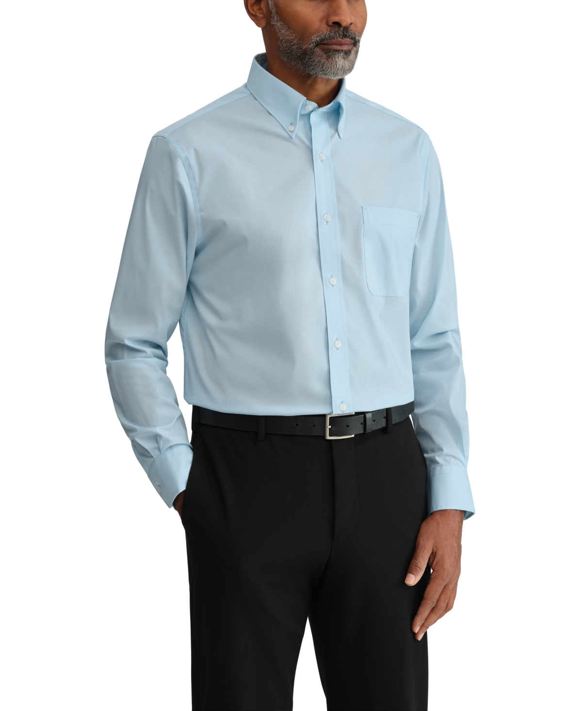 Tommy Hilfiger Men's Regular-Fit Long-Sleeve Dress Shirt - Mist