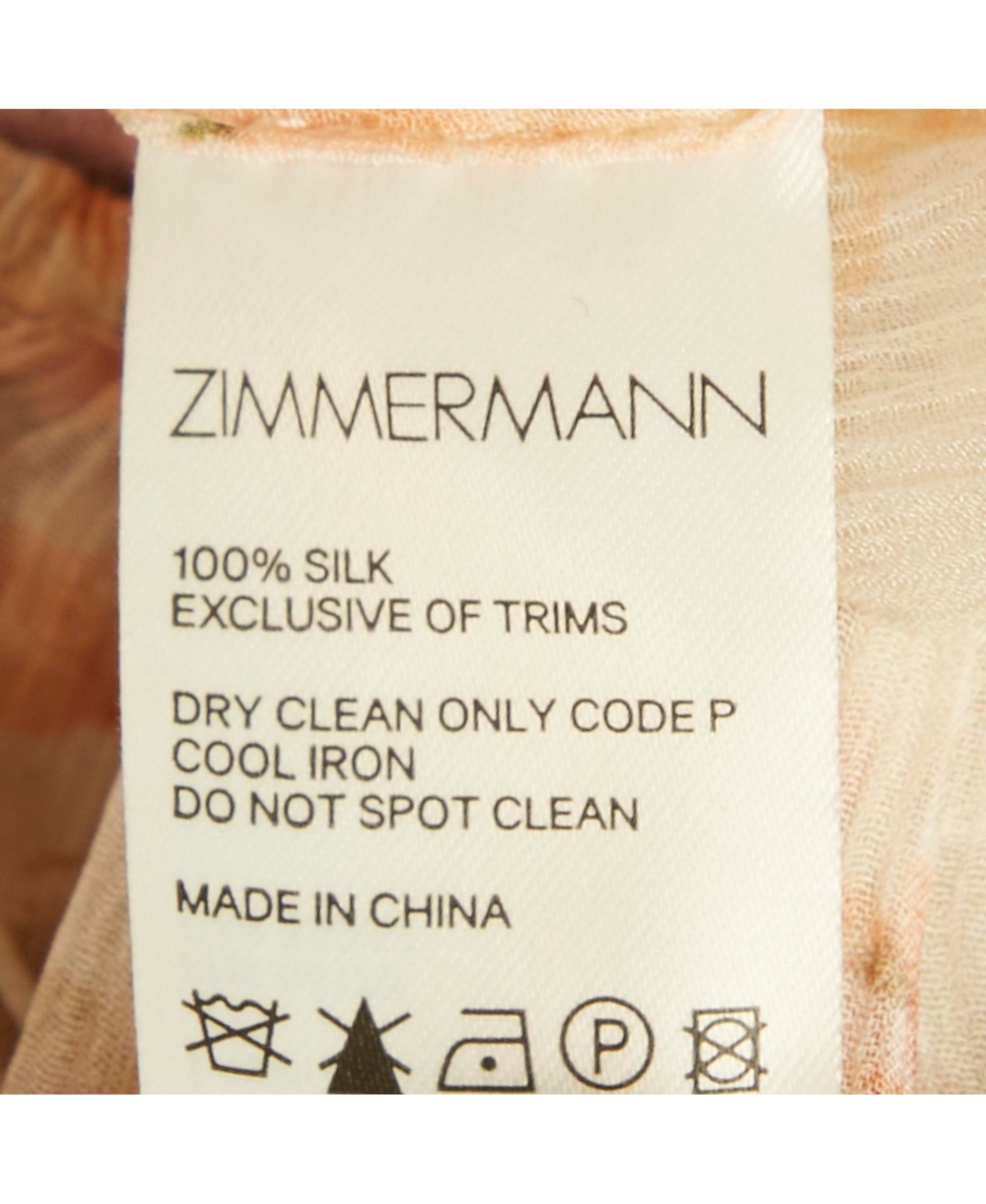 Pre-Owned Zimmermann Women's Beige Floral Print Silk Tiered Mini Dress