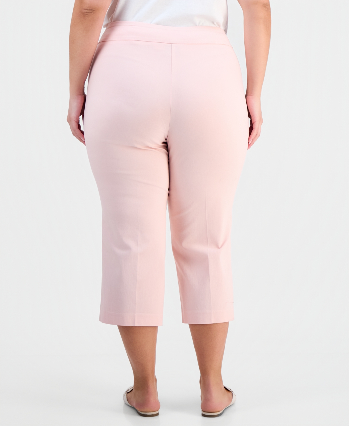 Jm Collection Plus Tummy Control Pull-On Capri Pants, Exclusively at Macy's