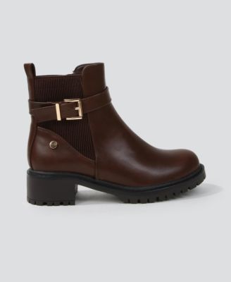 Shane Chelsea Booties with Buckled Strap Detail