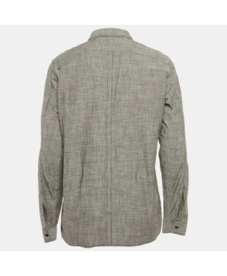 Men's Grey Chambray Long Sleeve Shirt
