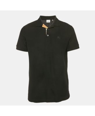 Men's Black Pique Jersey Polo T-Shirt