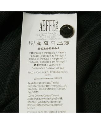 Men's Couture Black Embroidered Cotton Polo T-Shirt