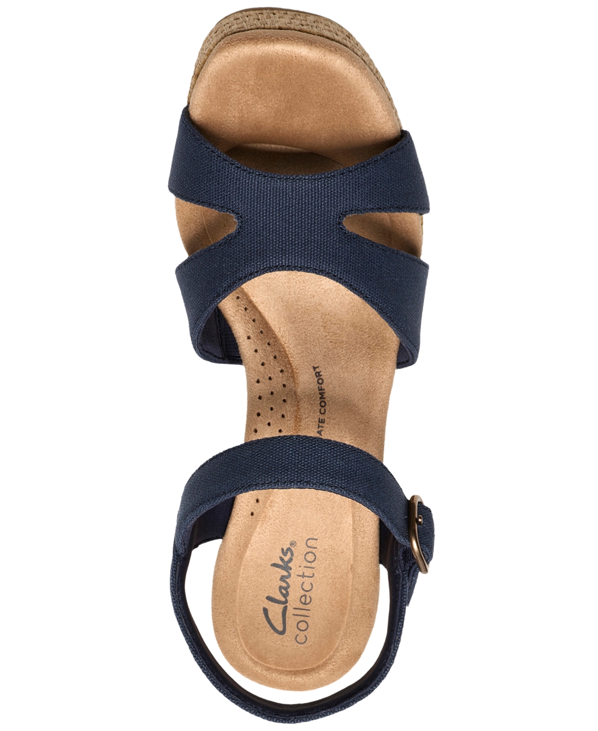 Clarks Women's Nerisa Twist Round Toe Wedge Sandals