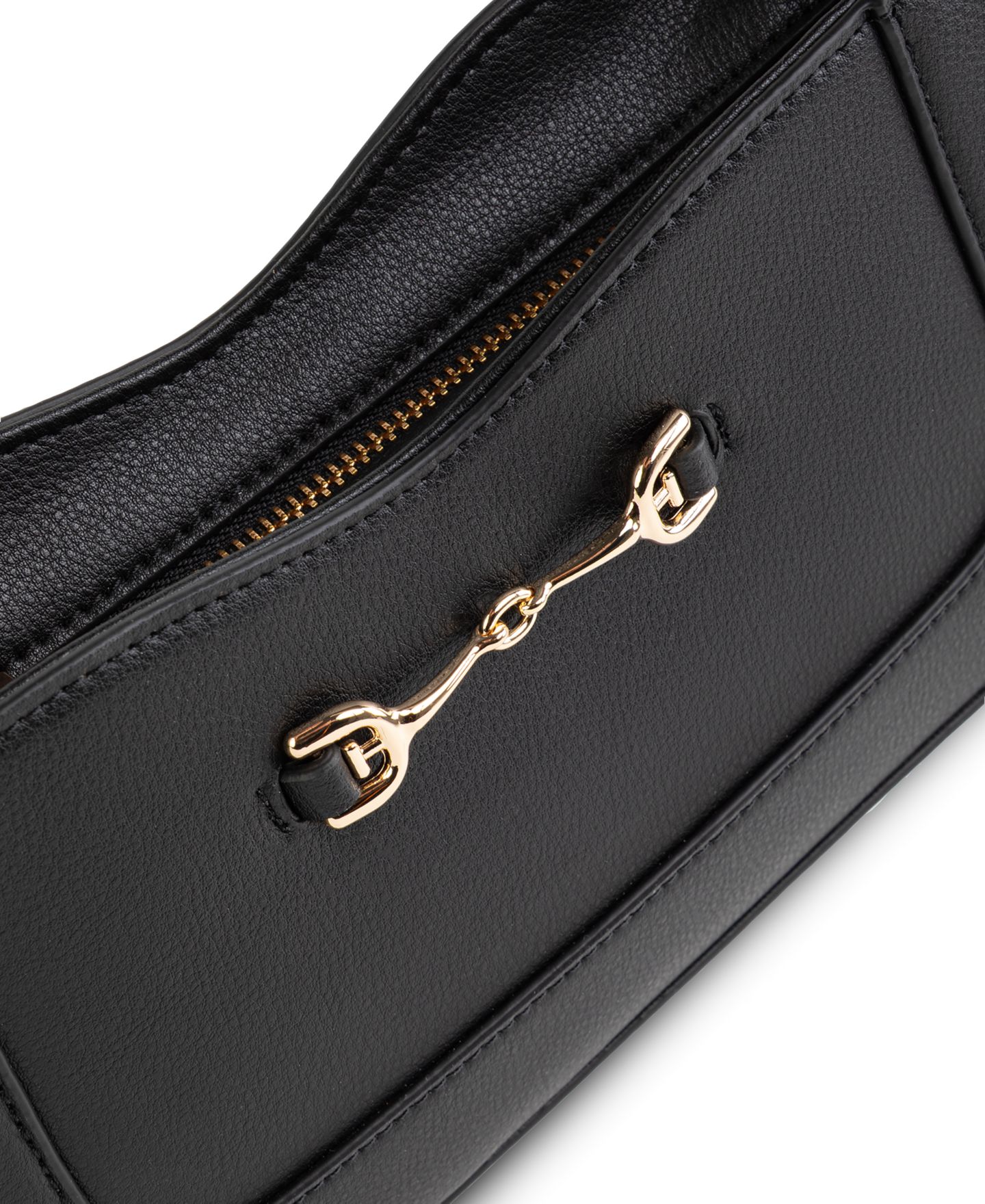 Женская маленькая кожаная сумка на плечо Sam Edelman Loraine на молнии сверху, цвет: Чёрный — фото 5