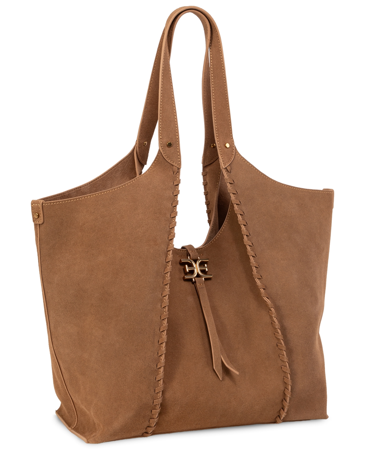 Sam Edelman Sylvia Large Suede Leather Shoulder Bag