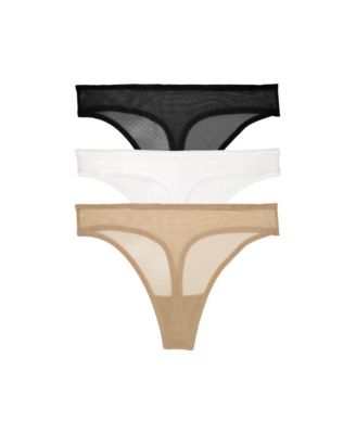 Women's Jolie Sheer Lace Thong 3-Pack