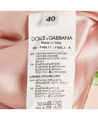 Women's Pink Floral Print Crepe Flounced Skirt