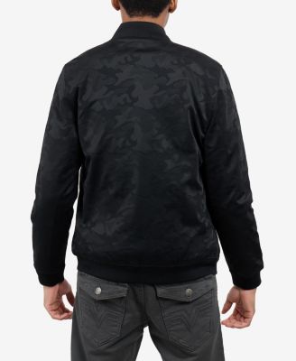Men's Jacquarded Camouflage Bomber Jacket