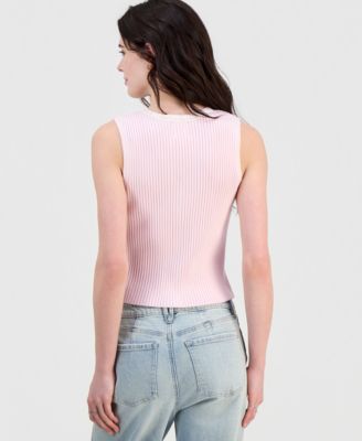 Juniors' Ribbon-Trim Sweater Vest