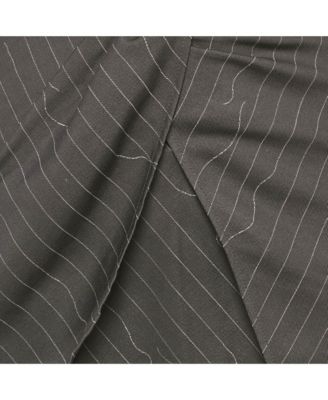 Women's Grey Pinstripe Layered Mini Skirt