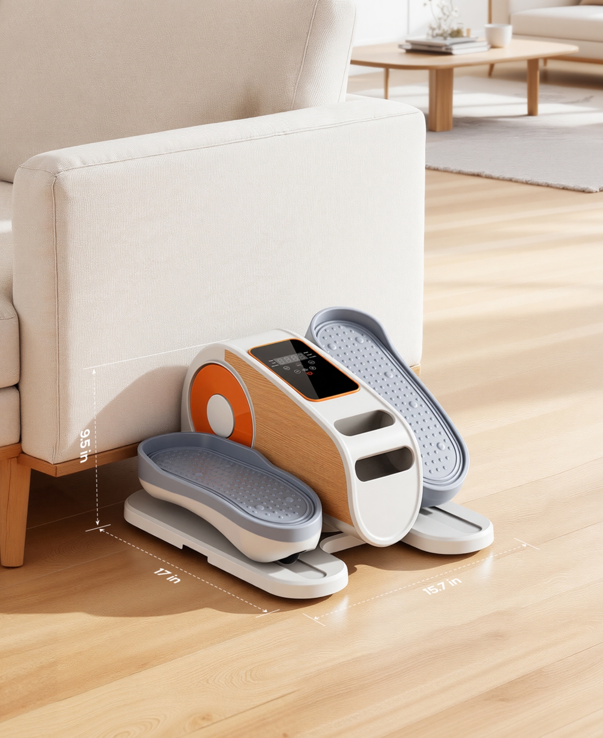 Sugift Portable Folding Bike Pedal Exerciser with Electronic Display, Mini Trainer Bikes