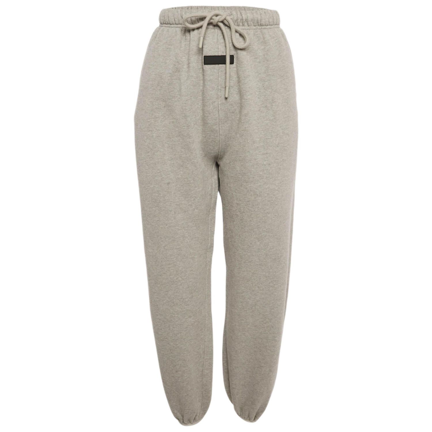Women's Grey Cotton Knit Fleece Lined Sweatpants